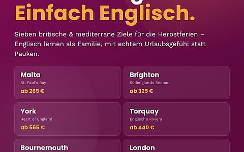 Sprachreisen in den Herbstferien